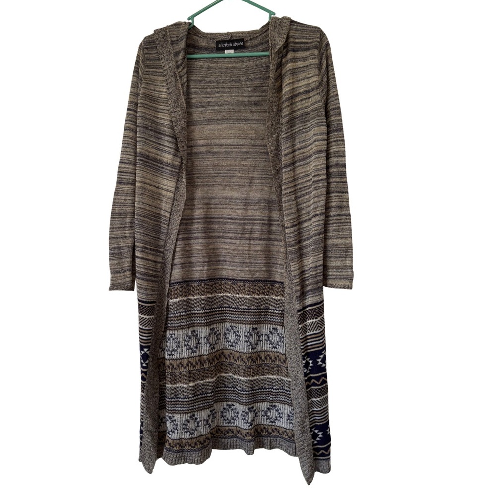 3/$20 A Knitch Above Lightweight Long Sleeve Hooded Knit Cardigan